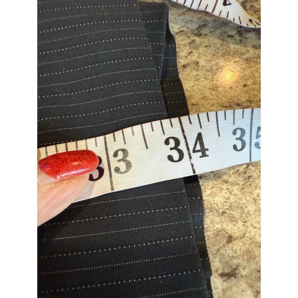Women's Elie Tahari Black Pinstripe Trousers Size 10
